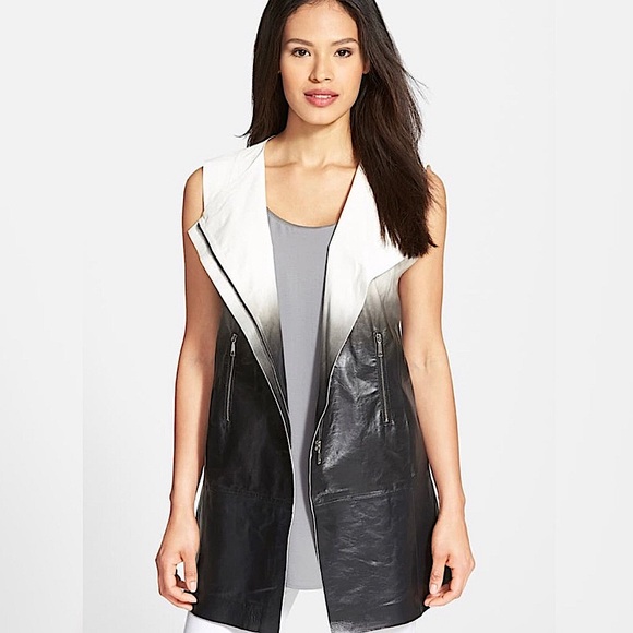 Lafayette 148 New York Jackets & Blazers - Lafayette 148 Yuri Degrade Lamb Leather Ombre Vest